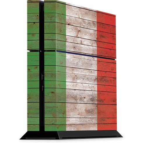 Italian Flag Dark Wood PS4 Console Skin