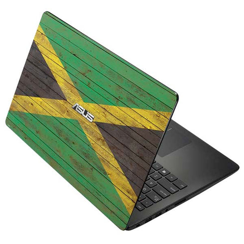 Jamaican Flag Dark Wood Asus X502CA 15.6 Skin