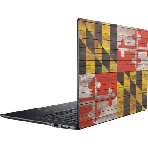 Maryland Flag Dark Wood Ativ Book 9 (15.6in 2014) Skin
