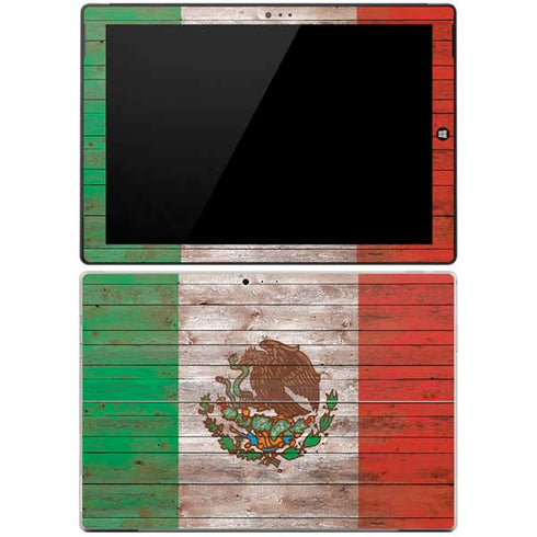 Mexican Flag Dark Wood Surface Pro 3 Skin