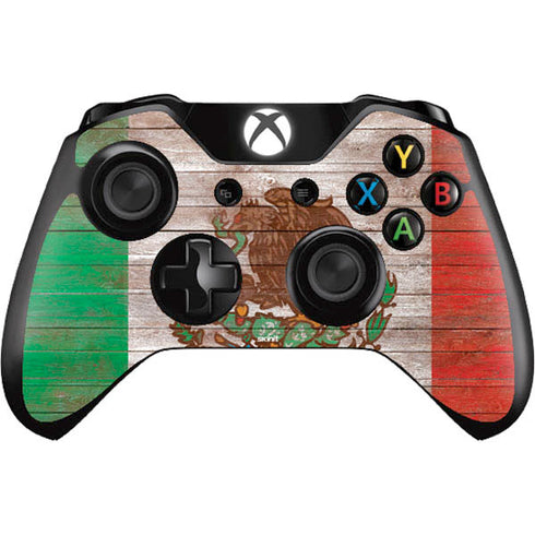 Mexican Flag Dark Wood Xbox One Controller Skin