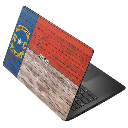North Carolina Flag Dark Wood Asus X502CA 15.6 Skin