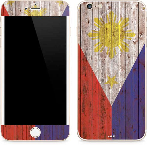 Philippines Flag Dark Wood iPhone 6/6s Plus Skin