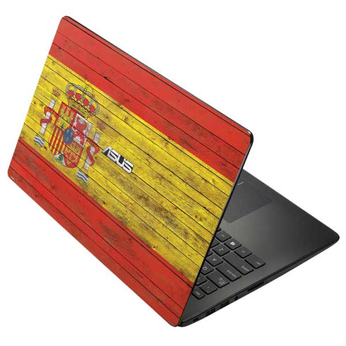 Spain Flag Dark Wood Asus X502CA 15.6 Skin