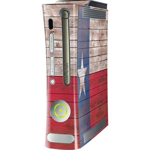 Texas Flag Dark Wood Xbox 360 (Includes HDD) Skin