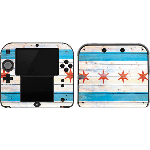 Chicago Flag Light Wood Nintendo 2DS Skin
