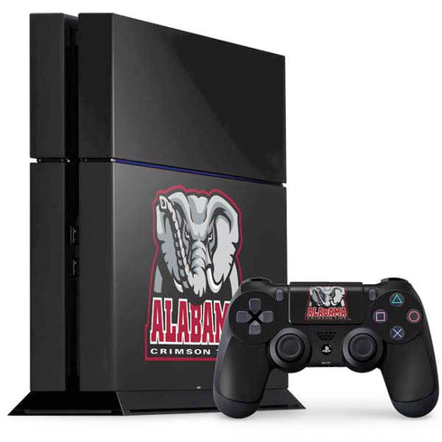 University of Alabama Primary Logo PS4 Console and Controller Bundle Skin