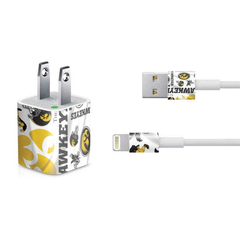 University of Iowa Hawkeyes Pattern iPhone Charger (5W USB) Skin