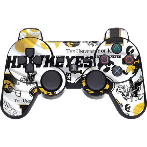 University of Iowa Hawkeyes Pattern PS3 Dual Shock wireless controller Skin