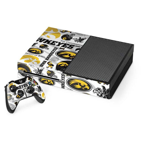 University of Iowa Hawkeyes Pattern Xbox One Console and Controller Bundle Skin