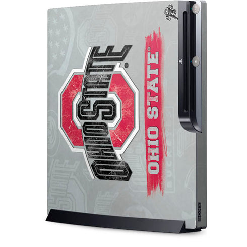 Ohio State University Distressed Logo Playstation 3 & PS3 Slim Skin