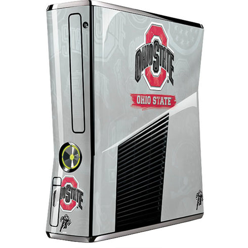 Ohio State University Distressed Logo Xbox 360 Slim (2010) Skin