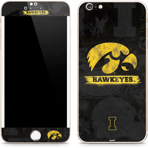 University of Iowa Hawkeyes Distressed Logo iPhone 6/6s Plus Skin