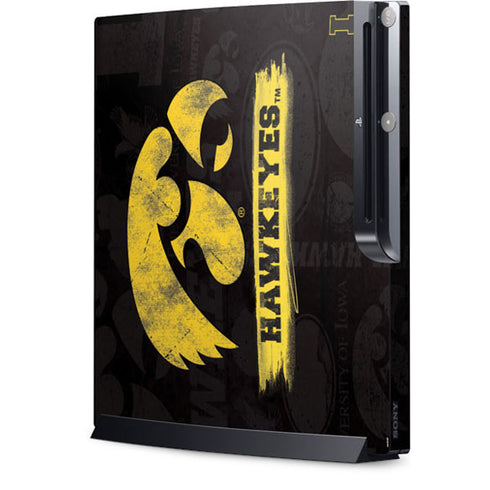University of Iowa Hawkeyes Distressed Logo Playstation 3 & PS3 Slim Skin