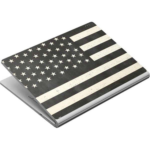 Black & White USA Flag Surface Book Skin