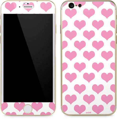 Plush Pink Hearts iPhone 6/6s Skin