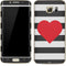 Black And White Striped Heart Galaxy S7 Edge Skin