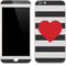 Black And White Striped Heart iPhone 6/6s Plus Skin