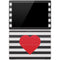 Black And White Striped Heart Surface Pro 3 Skin