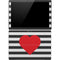Black And White Striped Heart Surface Pro 4 Skin