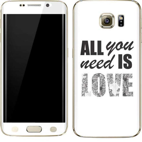 All You Need Is Love BW Galaxy S7 Edge Skin