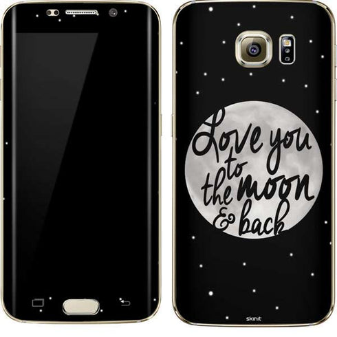 To The Moon And Back BW Galaxy S7 Edge Skin