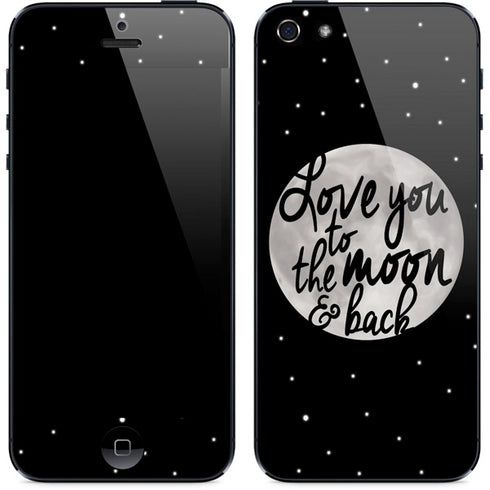 To The Moon And Back BW iPhone 5/5s/5SE Skin