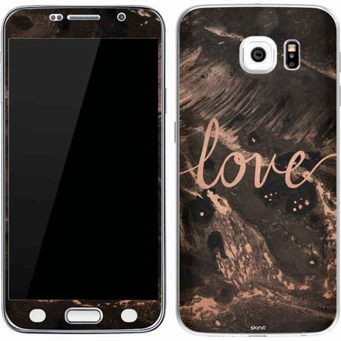 Love Rose Gold Black Galaxy S7 Skin
