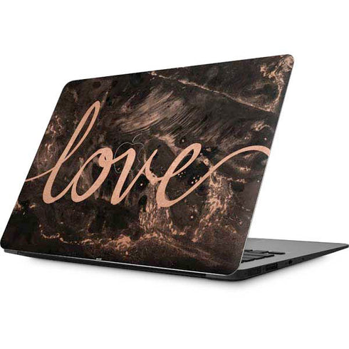 Love Rose Gold Black Apple MacBook Skin