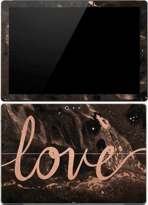Love Rose Gold Black Surface Pro 4 Skin