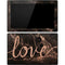 Love Rose Gold Black Surface Pro Tablet Skin