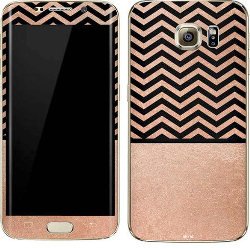 Rose Gold Chevron Split Galaxy S7 Edge Skin