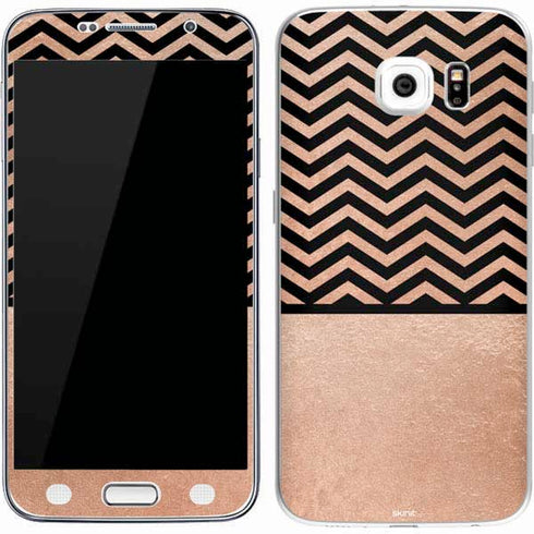 Rose Gold Chevron Split Galaxy S7 Skin