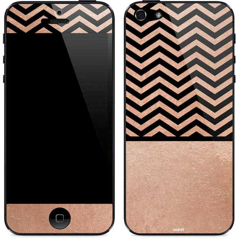 Rose Gold Chevron Split iPhone 5/5s/5SE Skin