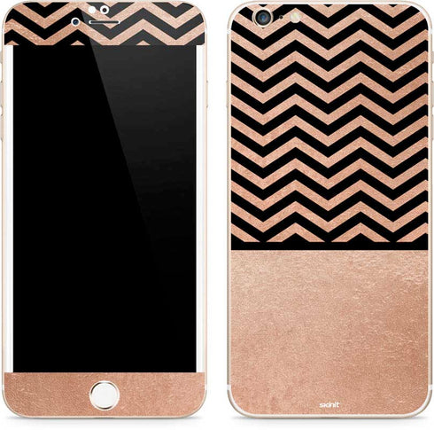 Rose Gold Chevron Split iPhone 6/6s Plus Skin