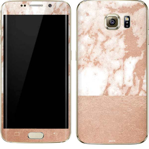 White Rose Gold Marble Galaxy S7 Edge Skin