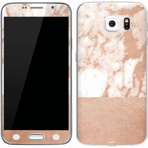 White Rose Gold Marble Galaxy S7 Skin