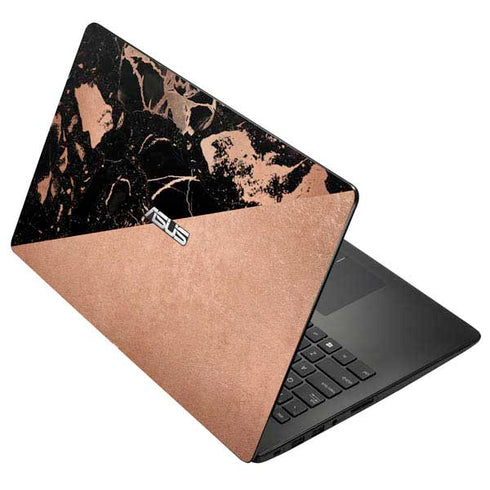 Black and Rose Gold Marble Split Asus X502CA 15.6 Skin