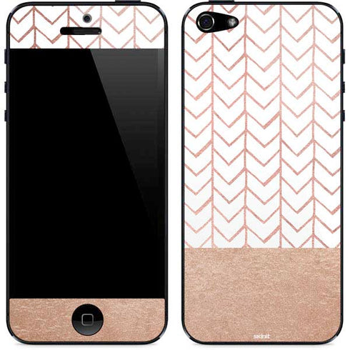 Rose Gold Herringbone iPhone 5/5s/5SE Skin