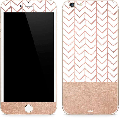 Rose Gold Herringbone iPhone 6/6s Plus Skin