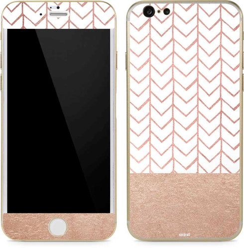 Rose Gold Herringbone iPhone 6/6s Skin