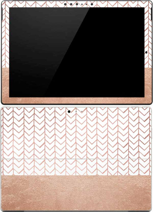 Rose Gold Herringbone Surface Pro 4 Skin