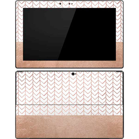 Rose Gold Herringbone Surface Pro Tablet Skin