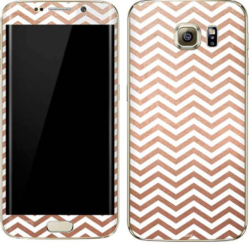 Rose Gold Chevron Galaxy S7 Edge Skin