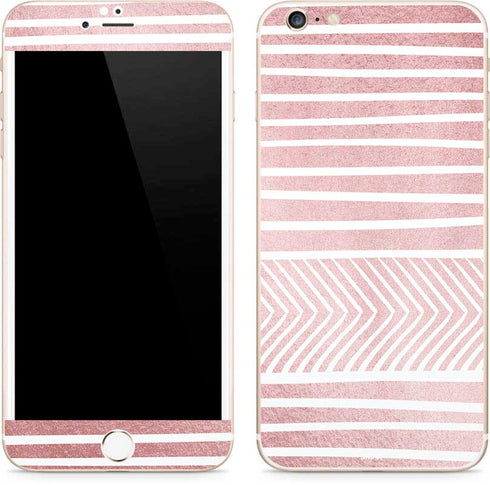 Pink and White Stripes iPhone 6/6s Plus Skin