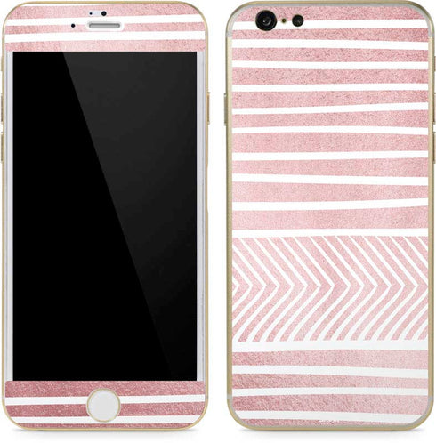 Pink and White Stripes iPhone 6/6s Skin