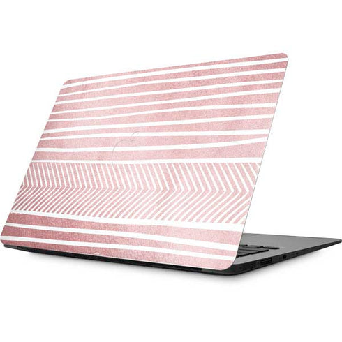 Pink and White Stripes Apple MacBook Skin