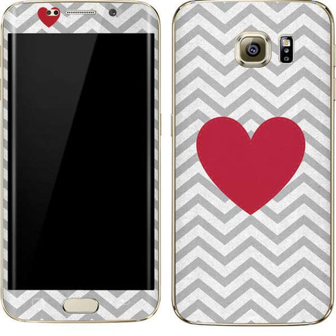 Chevron Heart Galaxy S7 Edge Skin