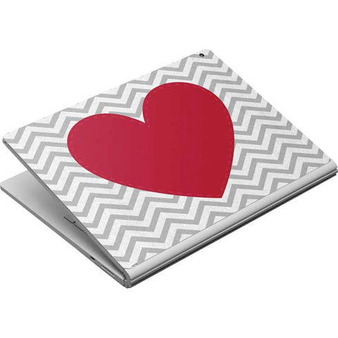 Chevron Heart Surface Book Skin