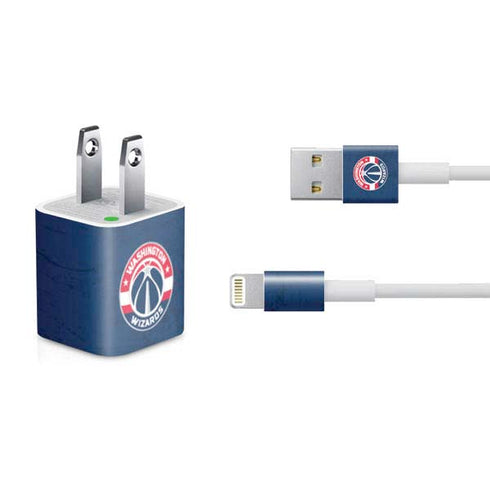 NBA Washington Wizards Blue Distressed iPhone Charger (5W USB) Skin